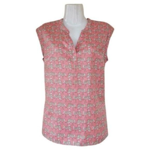 The Limited Cheetah Animal Print V-Neck Blouse Small - Picture 1 of 7